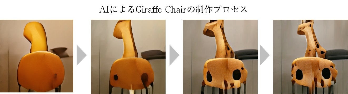 本個展ではそのAIによる創作プロセスについても映像化し、展示しています