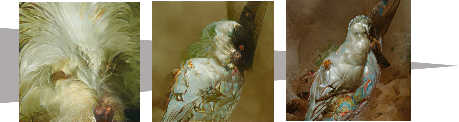 AIが絵画を描くプロセスの一部