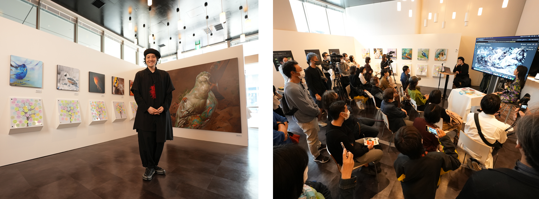 左)プロデューサーの窪田望　右）コラボセッションの様子