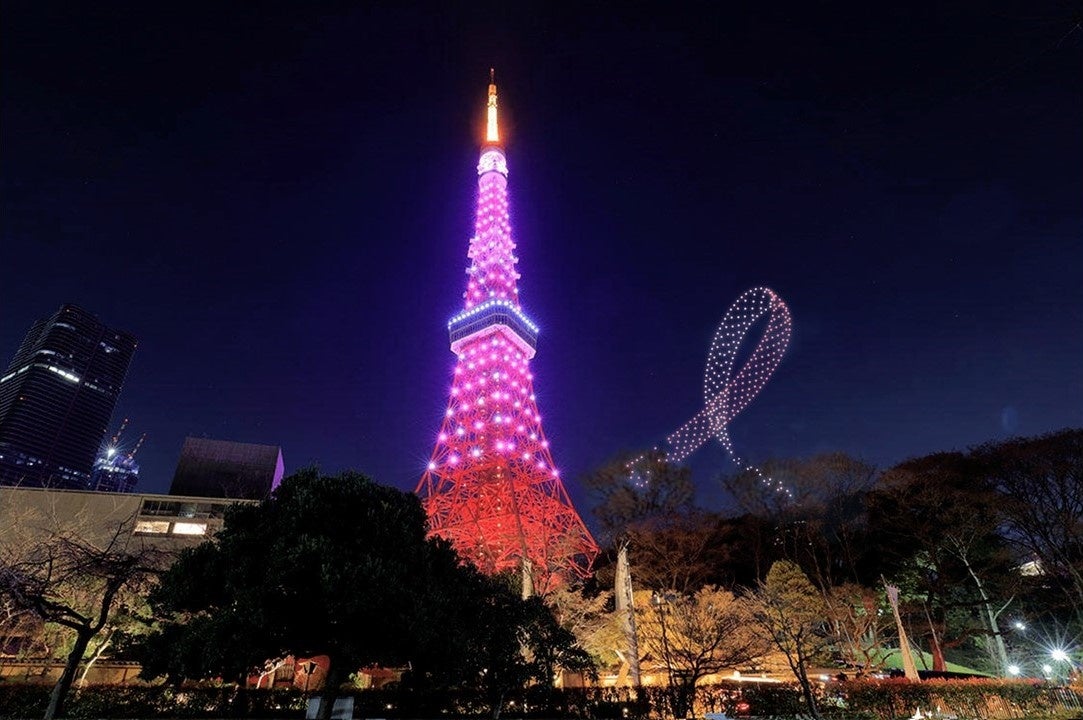 SkyDrive、エスティ ローダー カンパニーズが主催する「2024乳がんキャンペーン」でドローンショーを実施 | 株式会社SkyDriveのプレスリリース