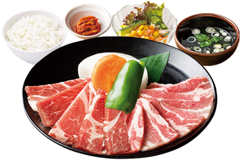 豚カル豚肩ダブル定食