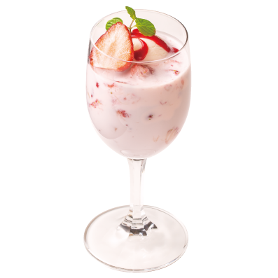 いちごとココナッツのデザートミルク