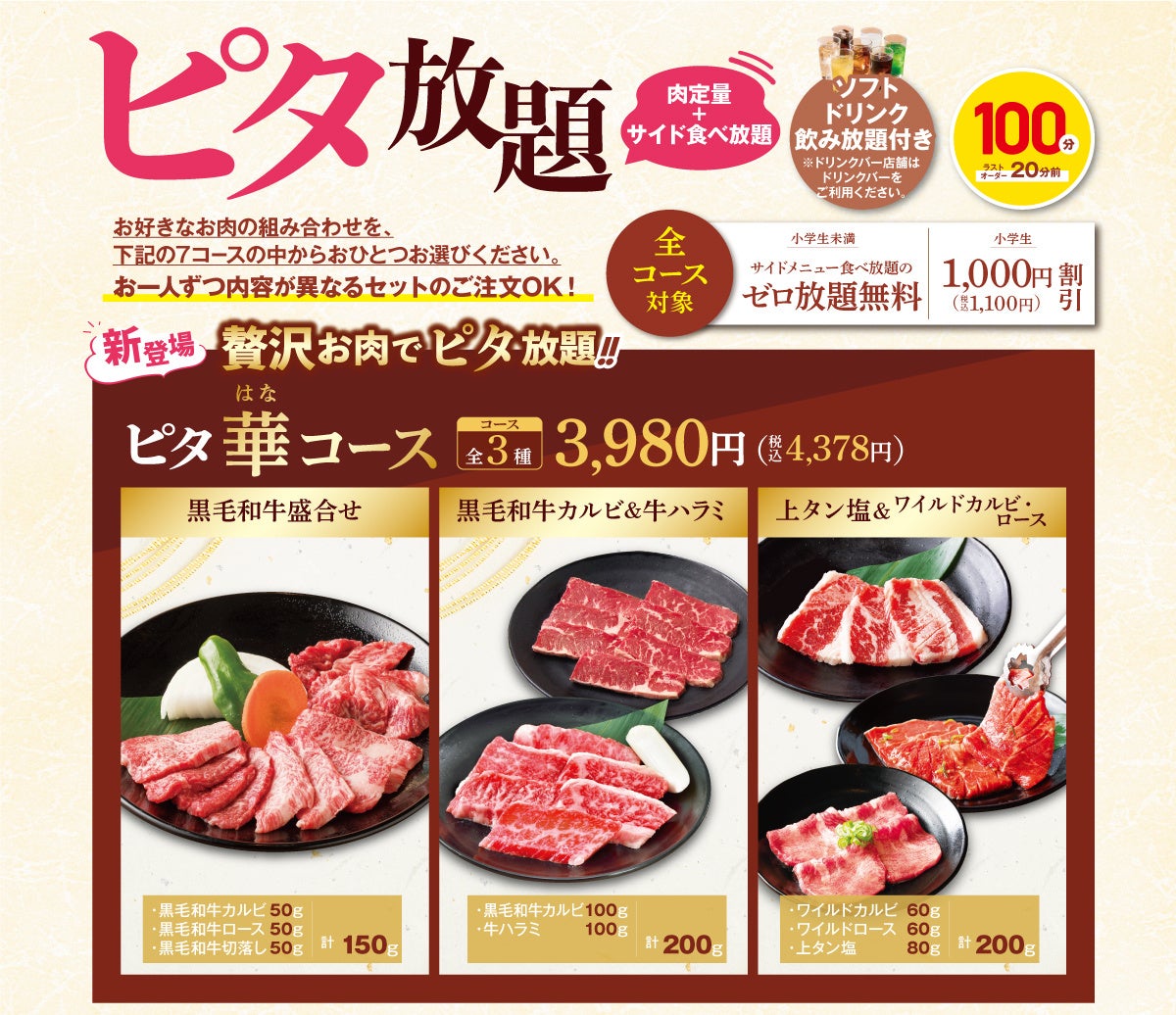 ピタ放題華コース ピタ放題華コース