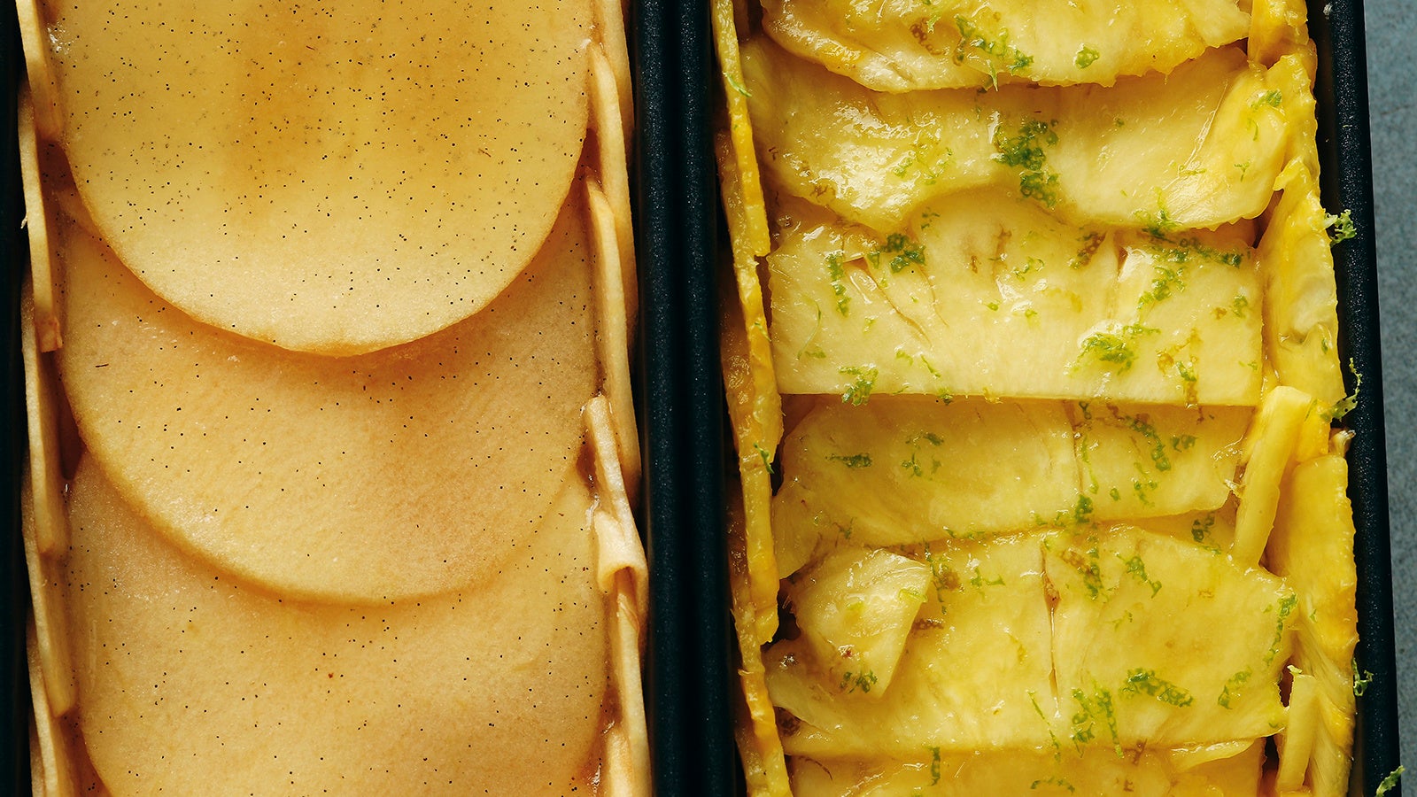 ※写真左側『タルトタタン(ポム)』、右側『タルトタタン(アナナス)』