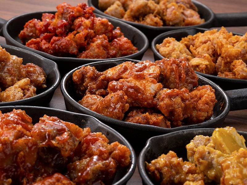 ５種のフレーバーが人気クリスピーチキン