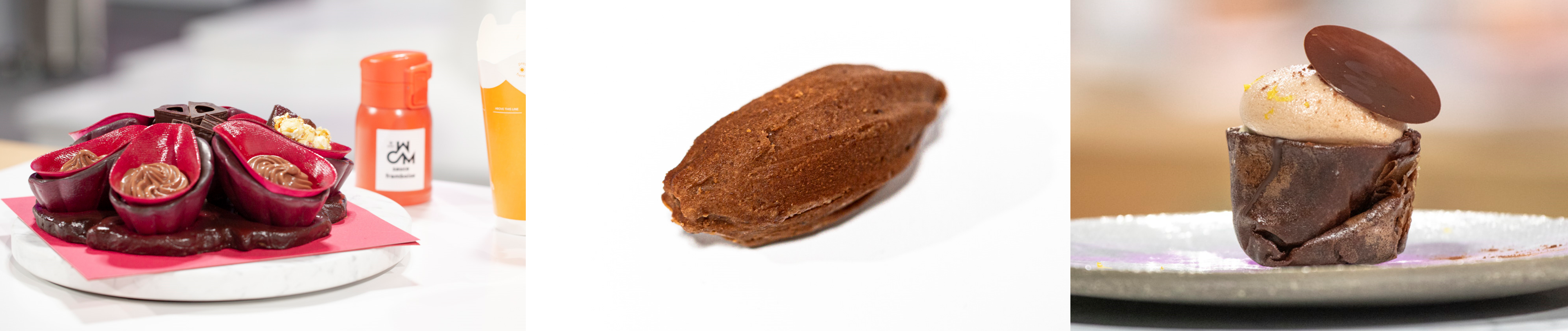 （左）大会1日目　課題#SHAREより　（中央）大会2日目　課題#BONBONより　（右）大会2日目　課題#TASTEより