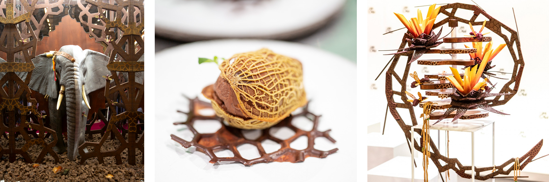 （左）大会1日目　課題#WOWより　（中央）大会2日目　課題#TASTEより　（右）大会3日目　課題#DESIGNより