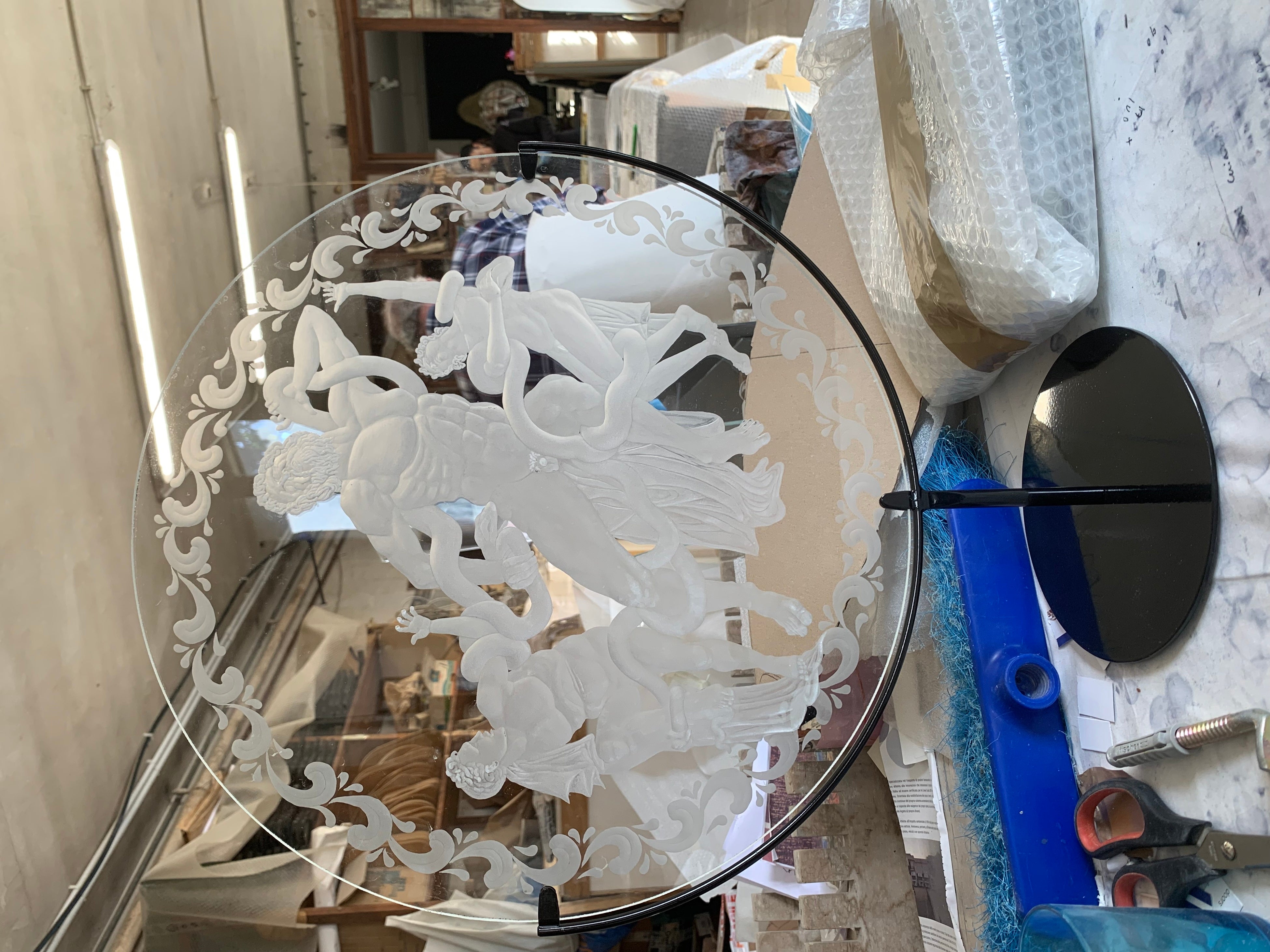 ニコラ・バルビーニの施した板ガラスへのグラヴィール