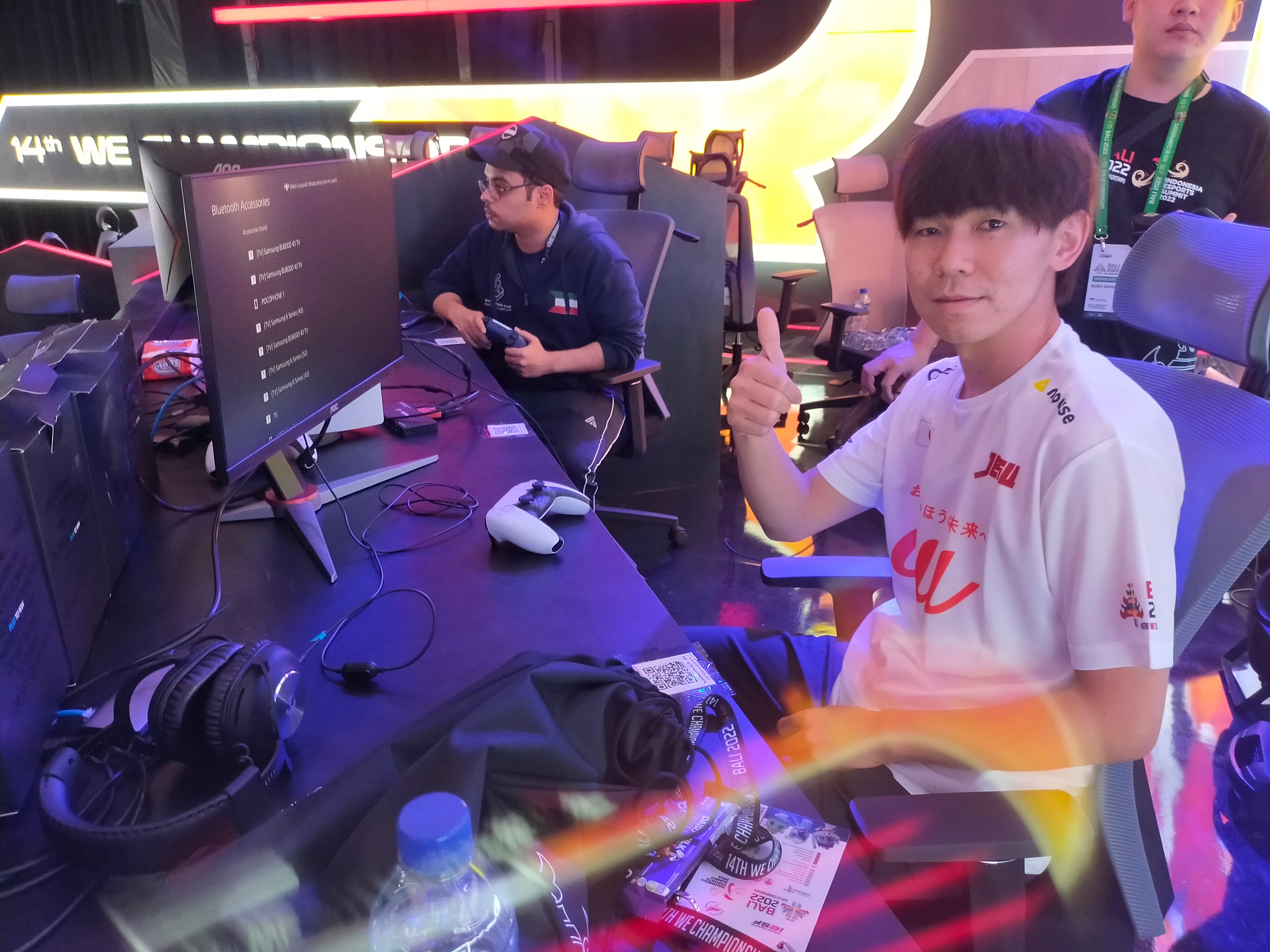 初戦のクウェート代表戦に勝利した直後のイヴァン選手（eFootball™ 2023）