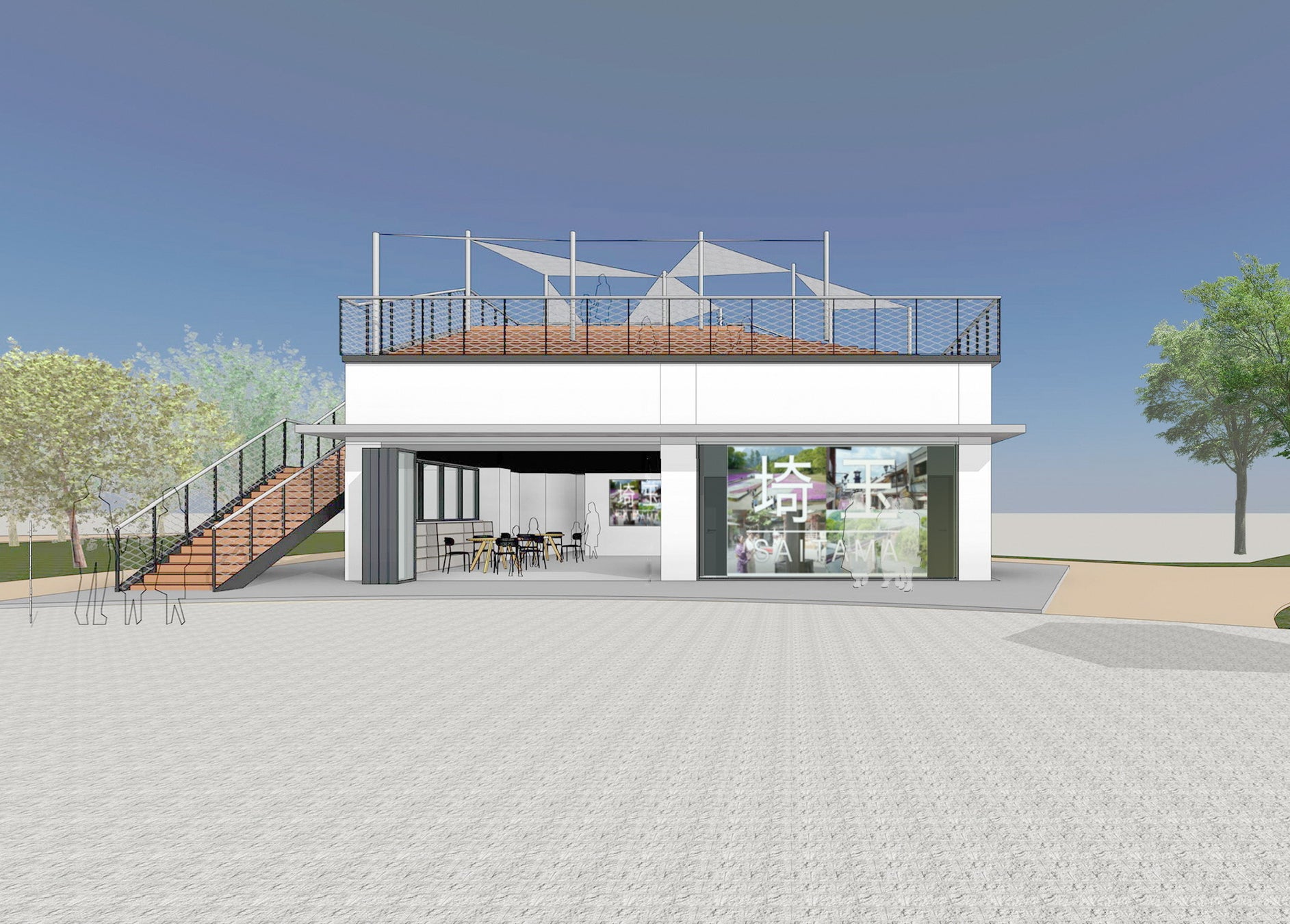 管理棟 デジタルサイネージ(イメージ)