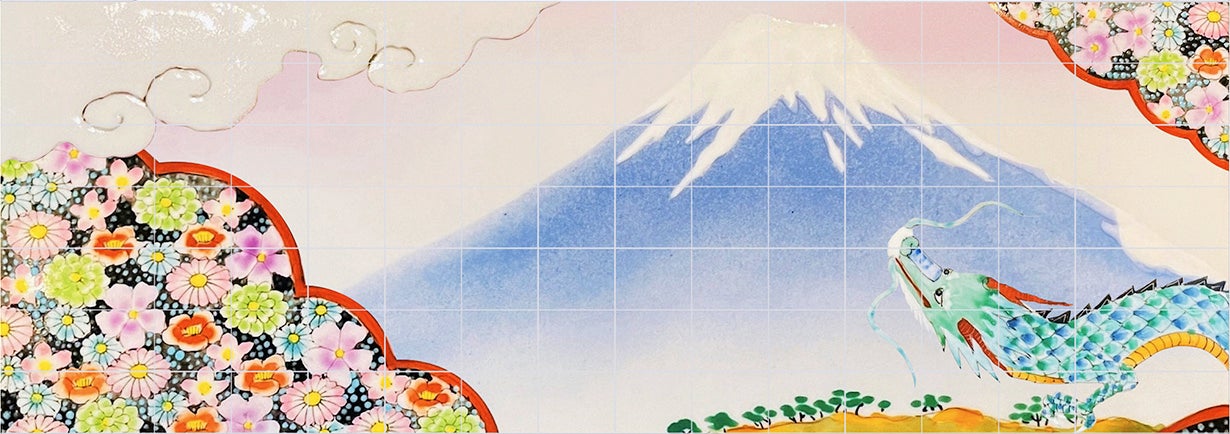 職人の手でひとつひとつ描かれた九谷焼タイル