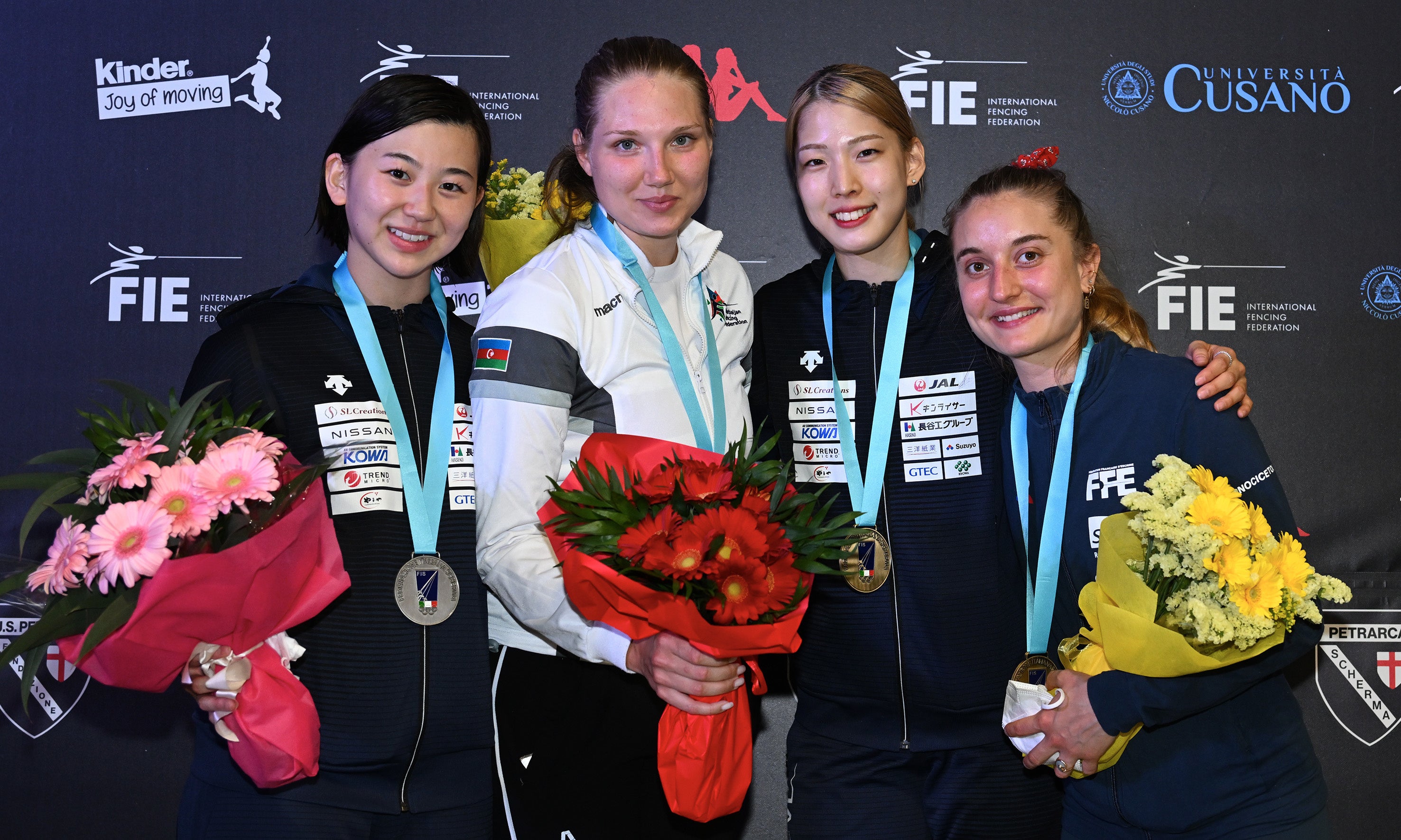 左から：髙嶋・BASHTA・江村・QUEROLI