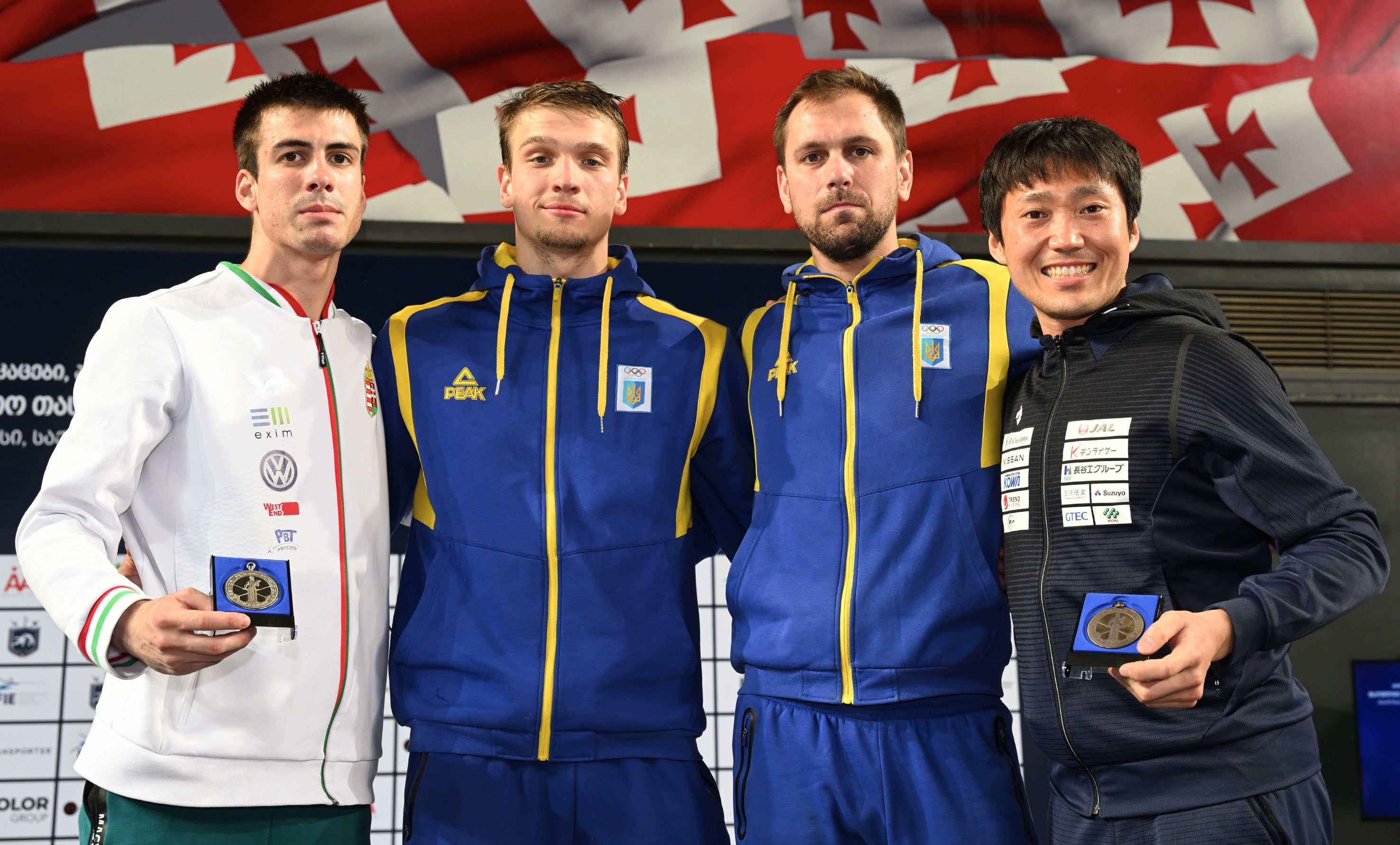 左から：KOCH(HUN)、STANKEVYCH(UKR)、REIZLIN(UKR)、伊藤