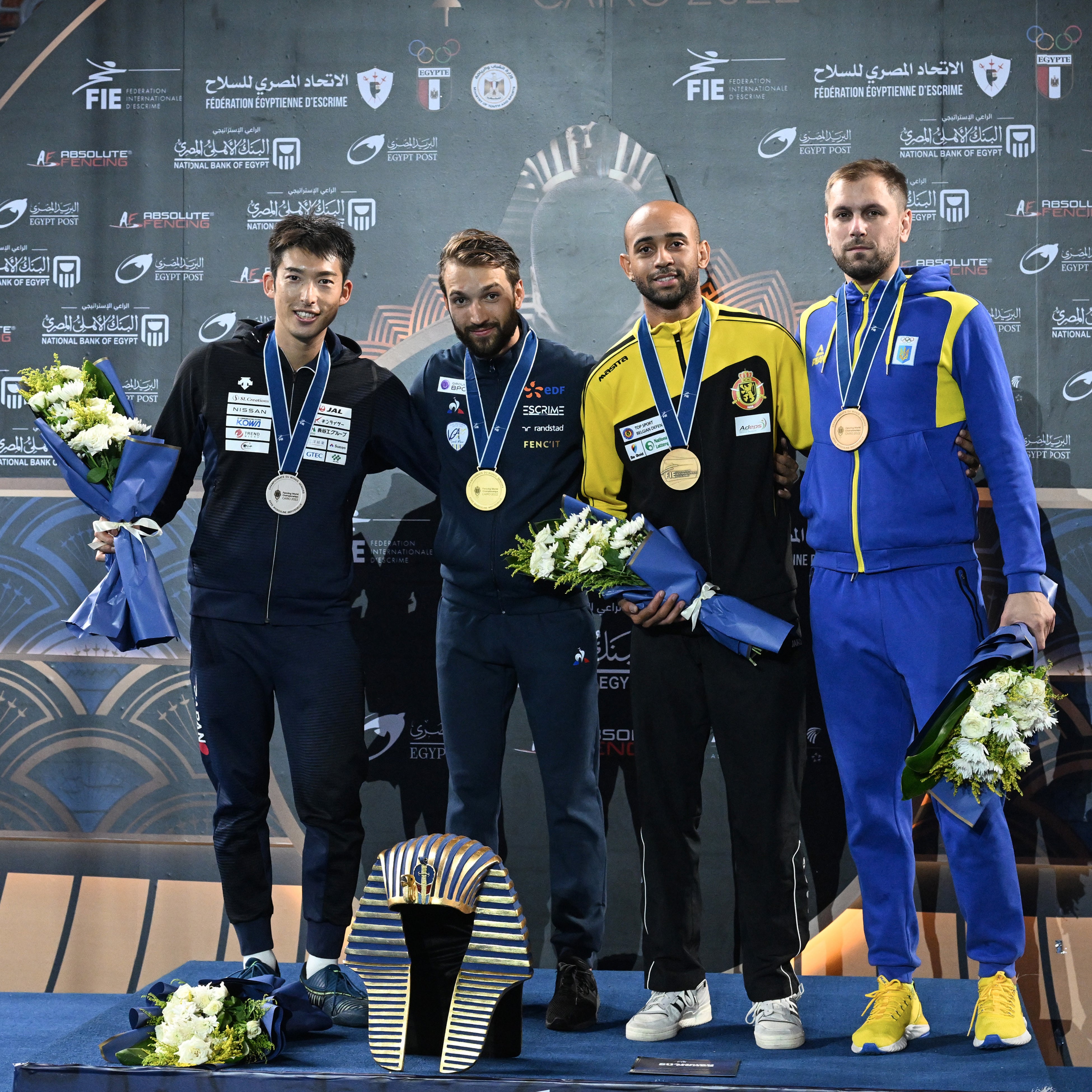 左から：見延、CANNONE(FRA)、LOYOLA(BEL)、REIZLIN(UKR)