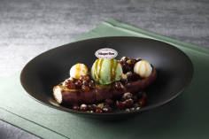 グリーンティーと白玉あずき