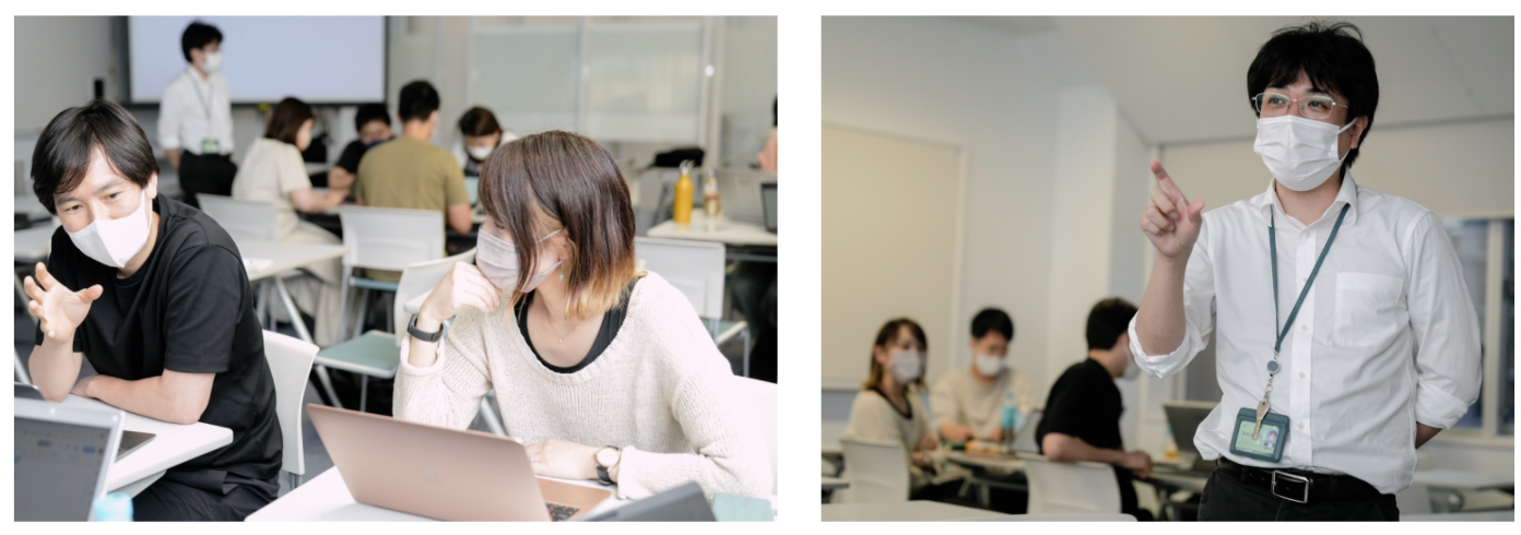 社員向け特別講義（左：Antway社員、右：新井助教）の様子