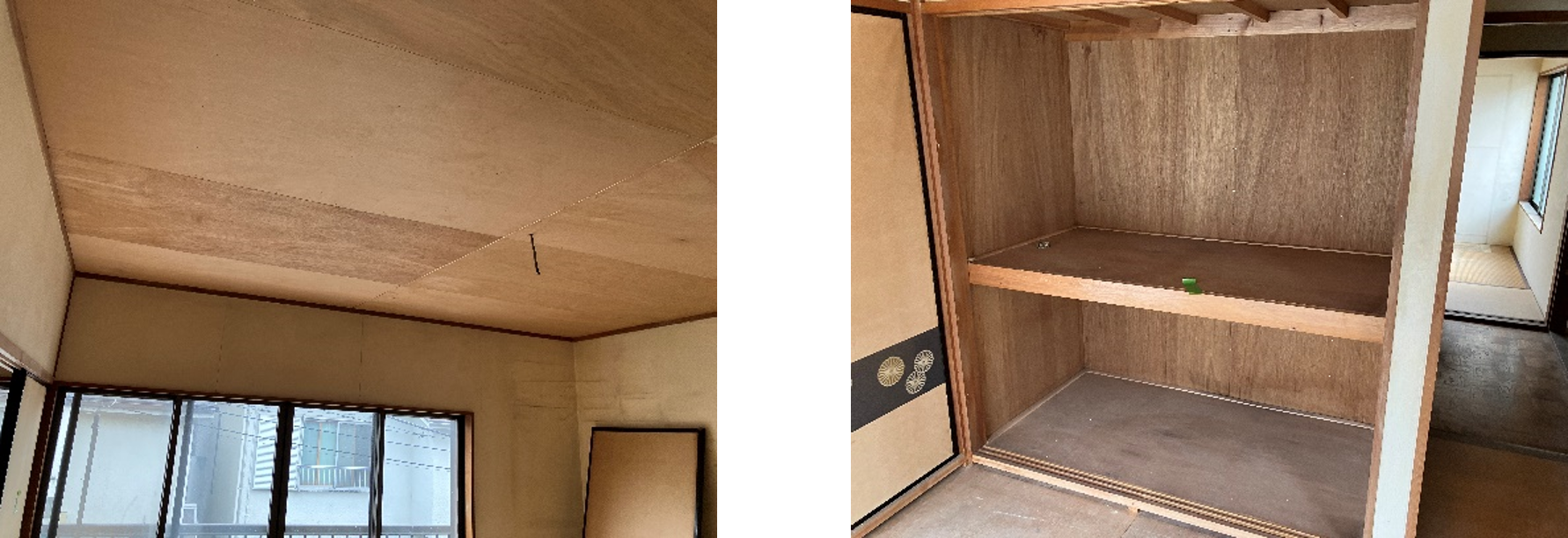 獣害による被害があった箇所 After（内装工事前）