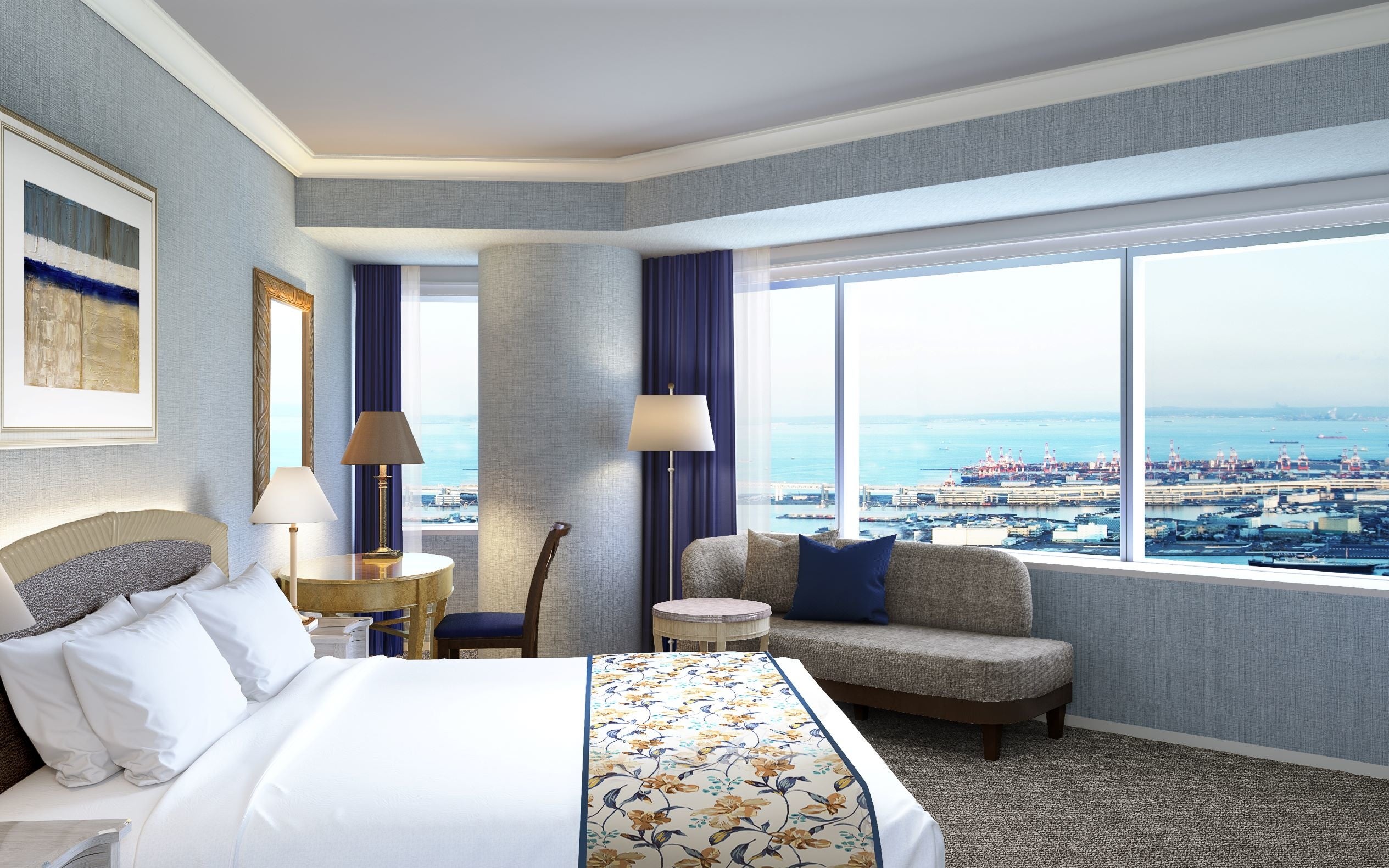 リニューアルしたレギュラーフロアの客室イメージ（昼）