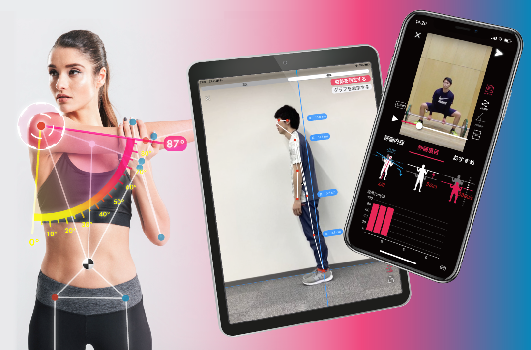 タブレット端末を使用して行う姿勢測定