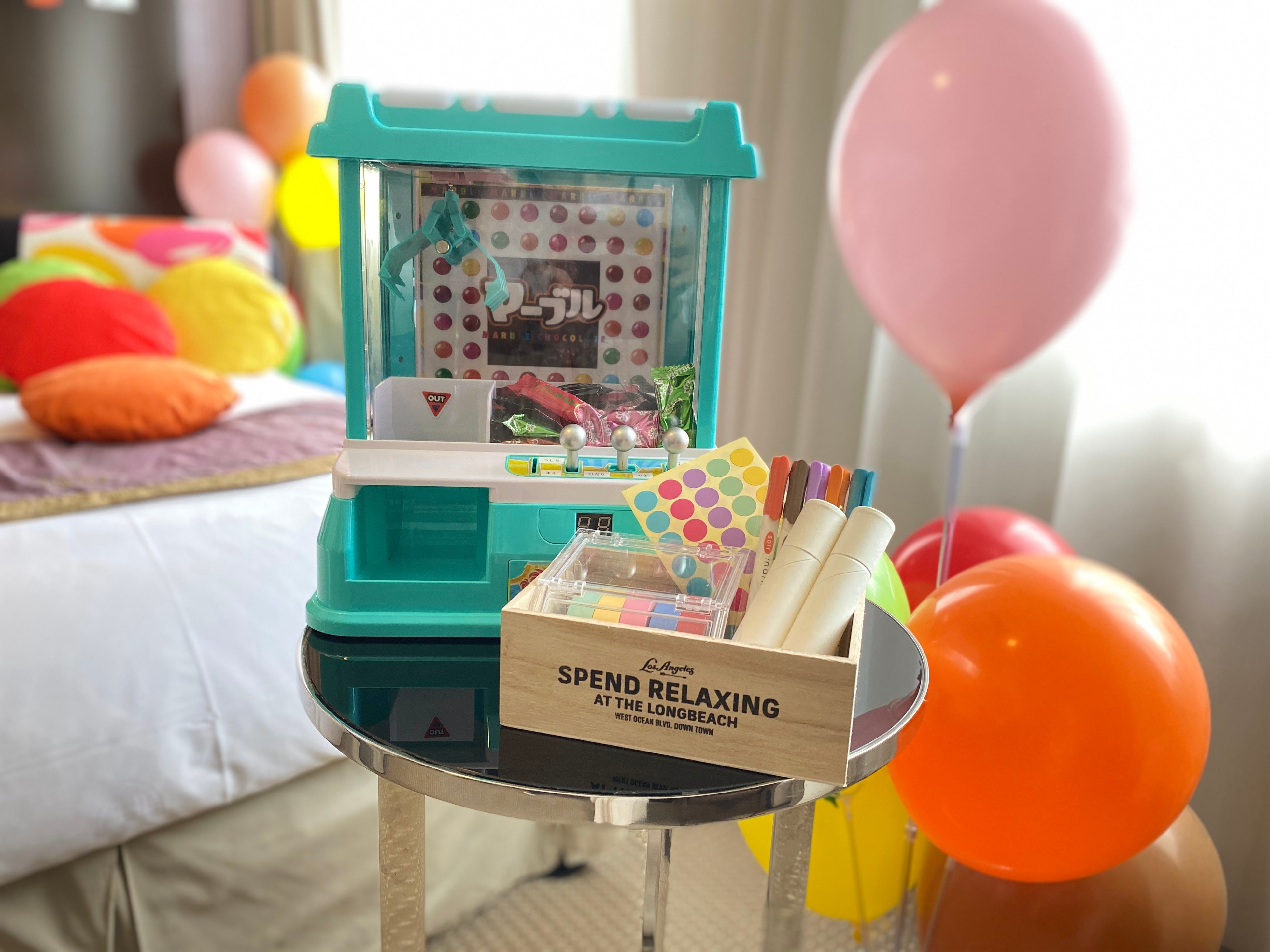 ▲クレーンゲームは白筒への装飾も…