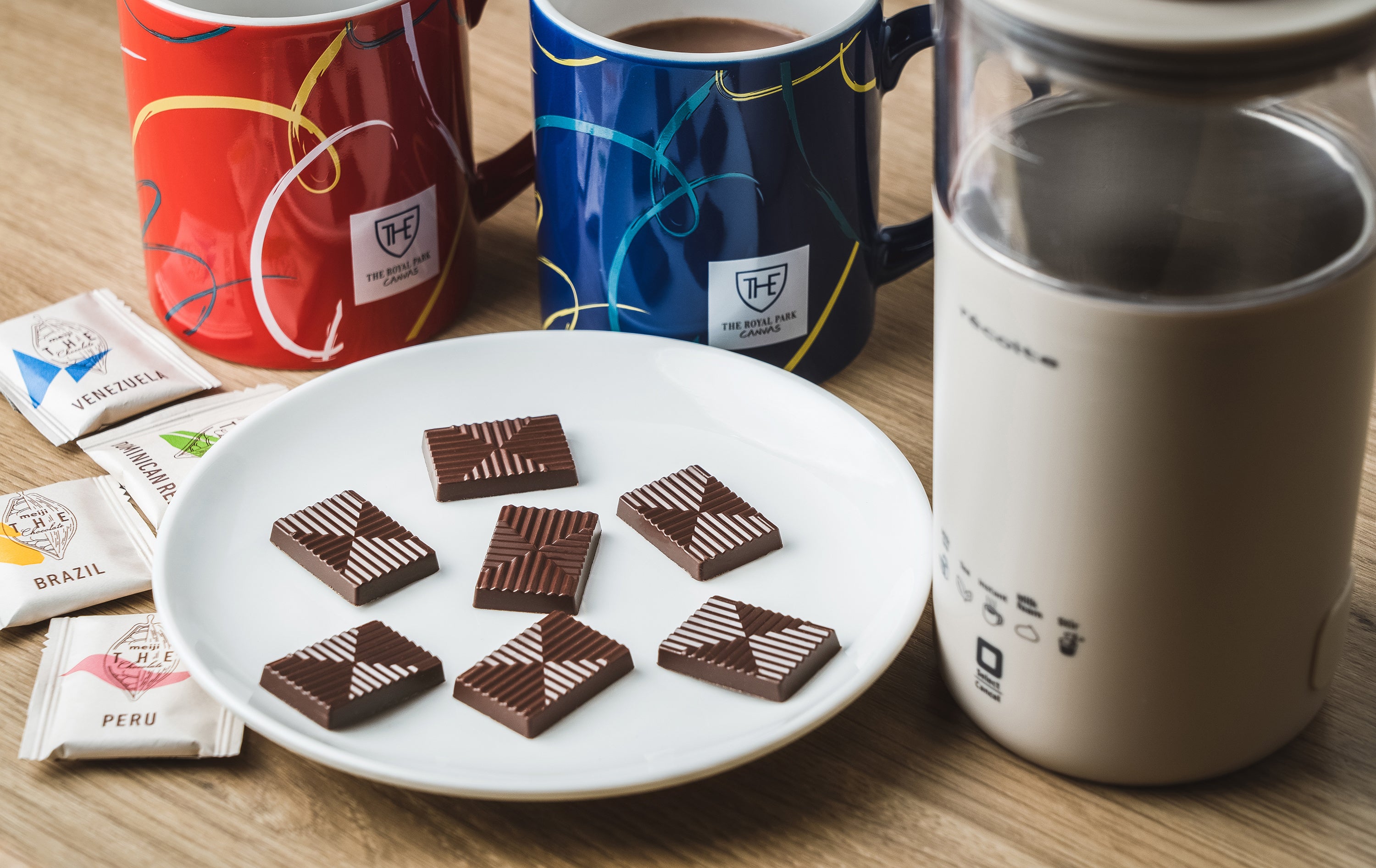 チョコレートの風味を楽しめるドリンクマシン