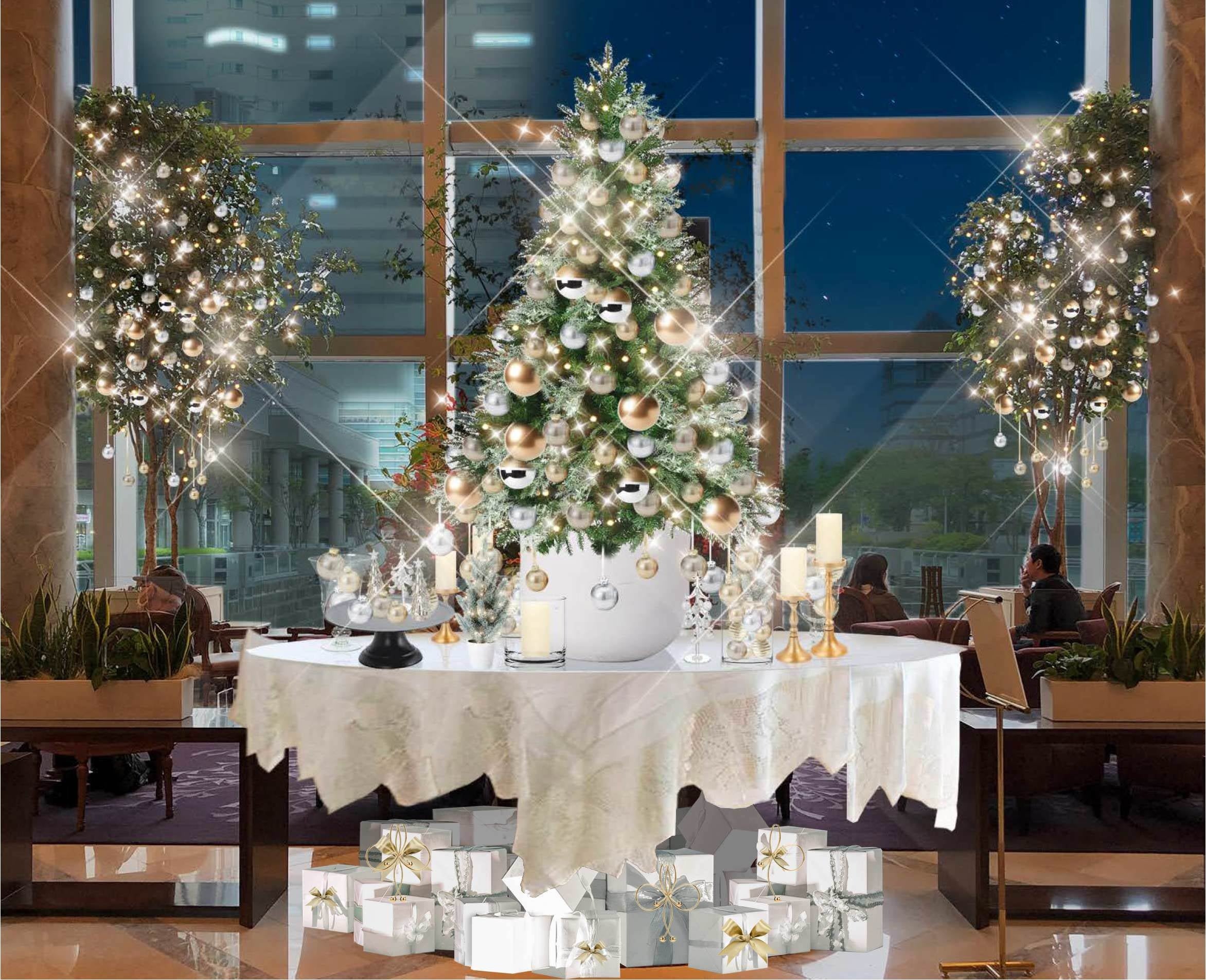 ロビーのクリスマス装飾