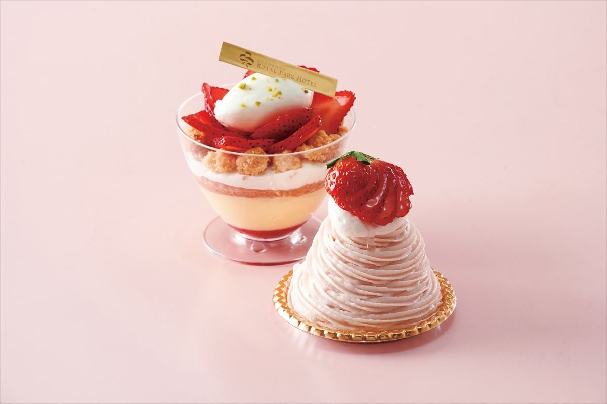 写真上から:いちごティラミス/いちごモンブラン