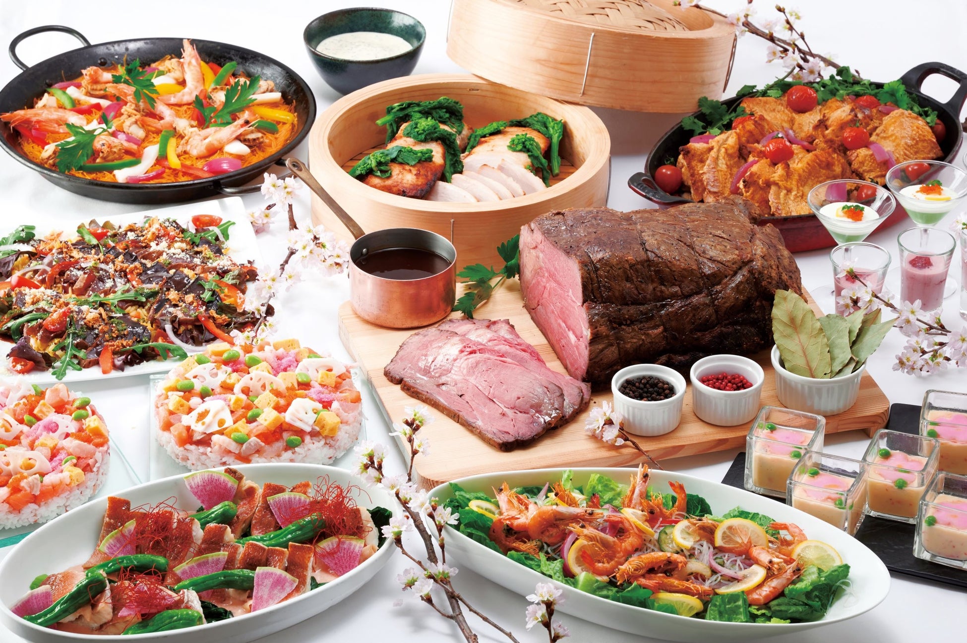 スカイブッフェ―春のお祝い料理といちごと桜のスイーツフェア―