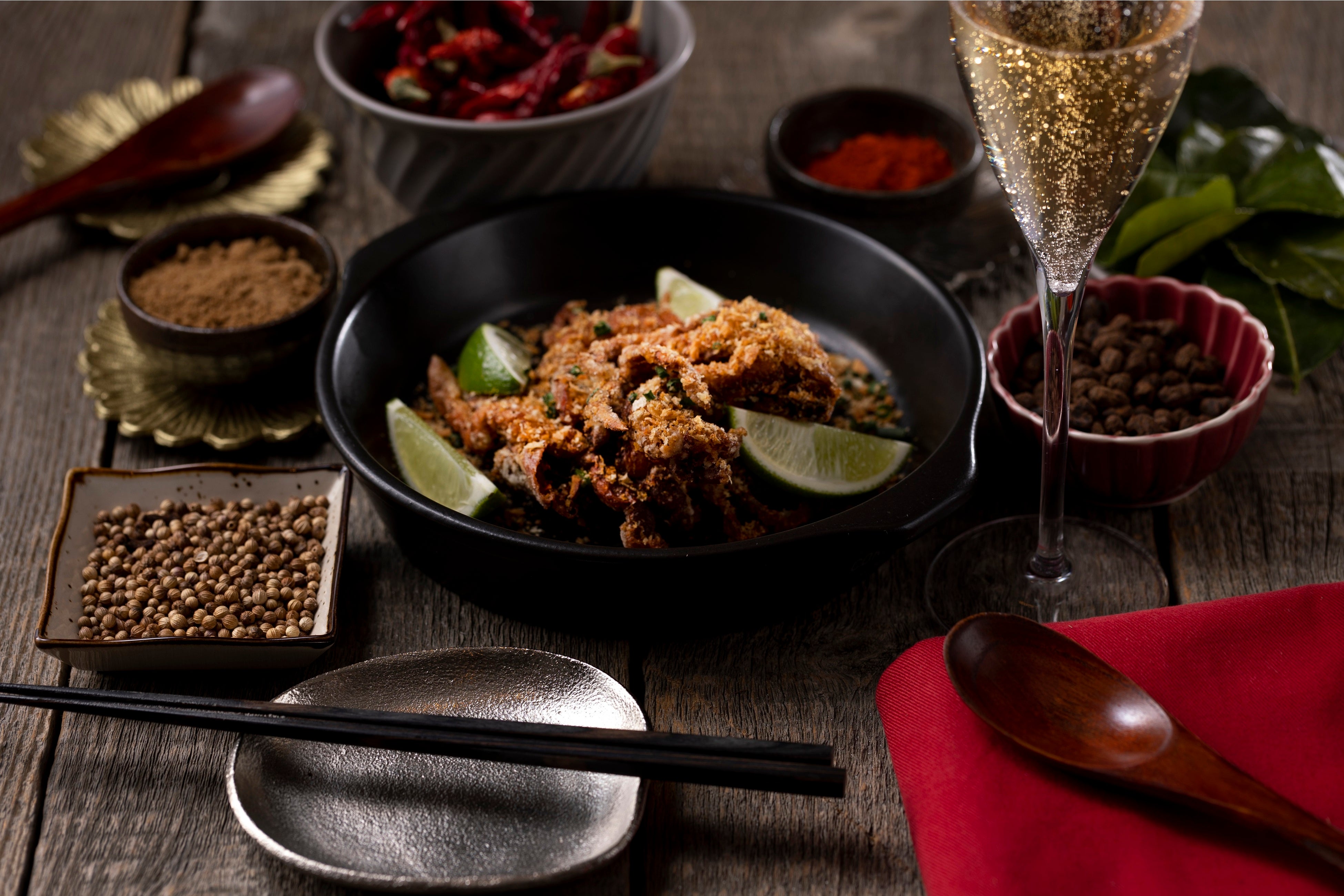 ソフトシェルクラブの香り揚げ スパイシー仕立て