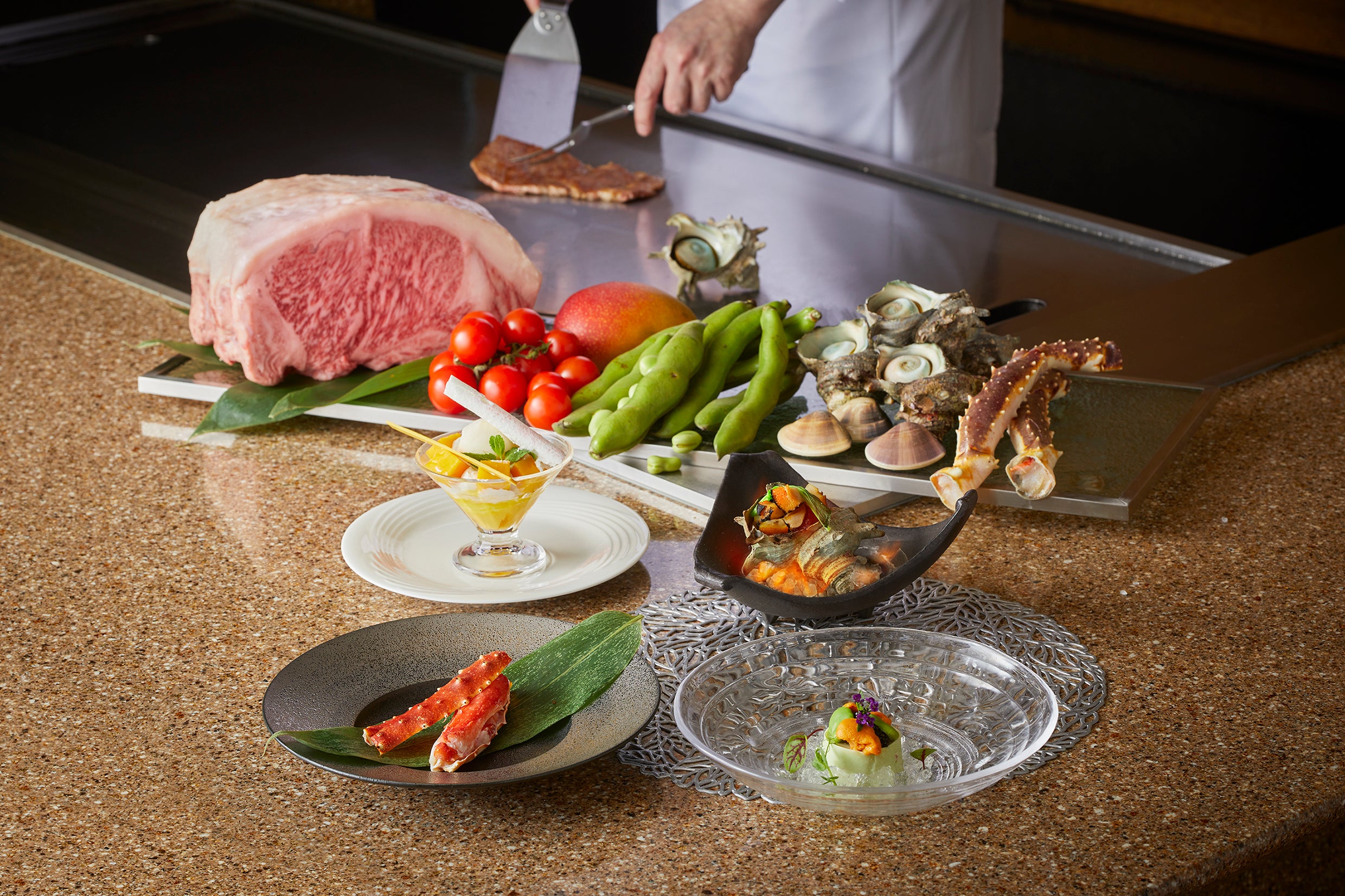 初夏の味覚と九州産和牛ステーキを楽しむディナー