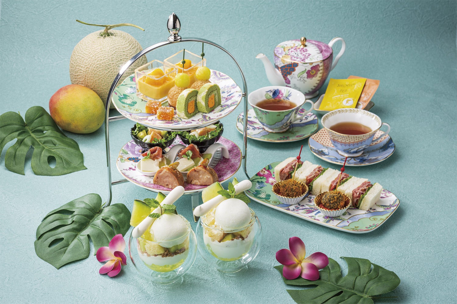 AFTERNOON TEA with “SIROCCO”「メロン&マンゴー」画像は2名分です