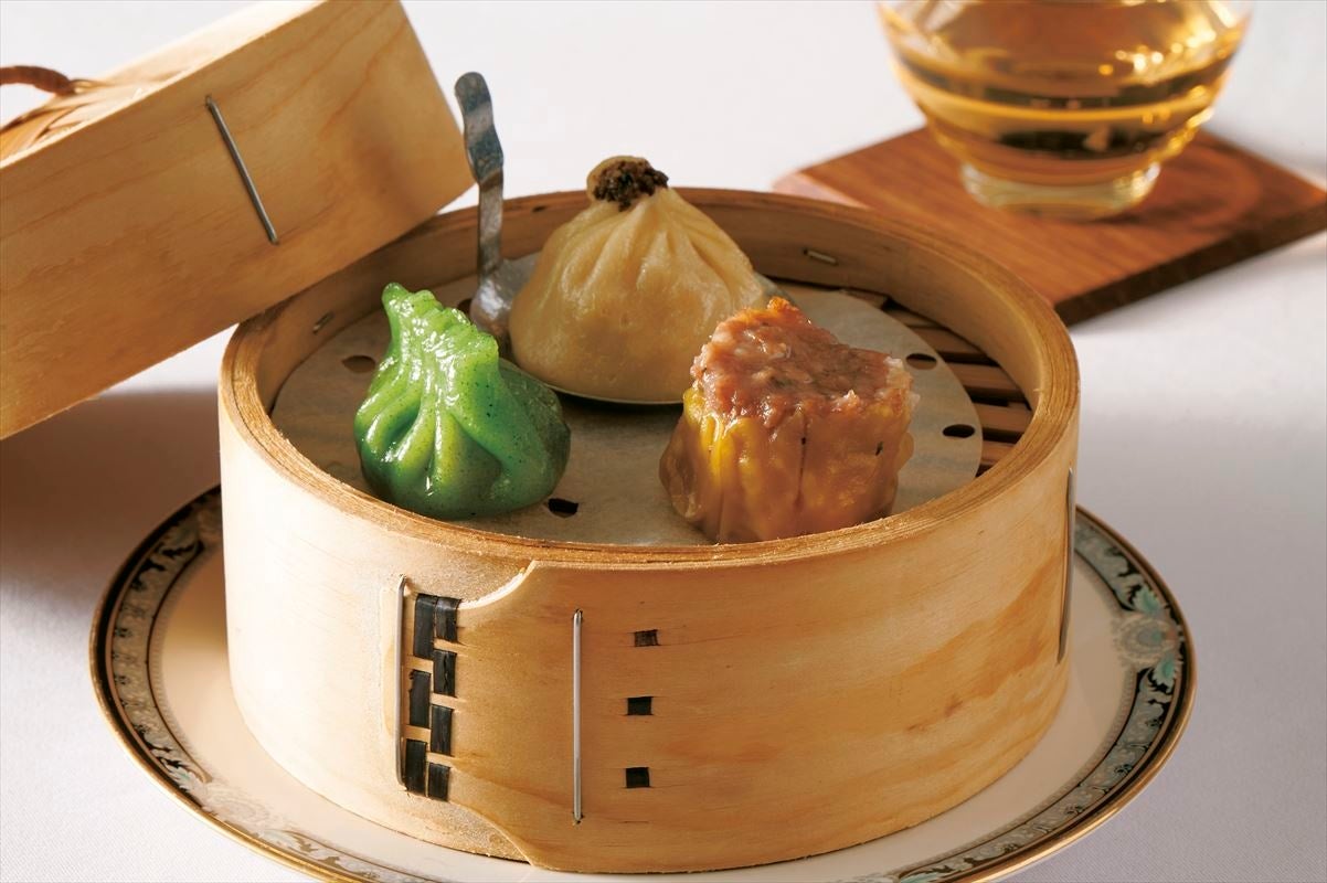 翡翠蒸し餃子／小籠包 トリュフ風味／牛肉入り焼売