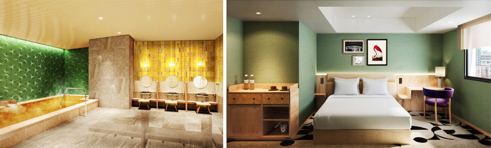 大浴場イメージ　　　　　　　　　　　　　　　　　　　客室イメージ