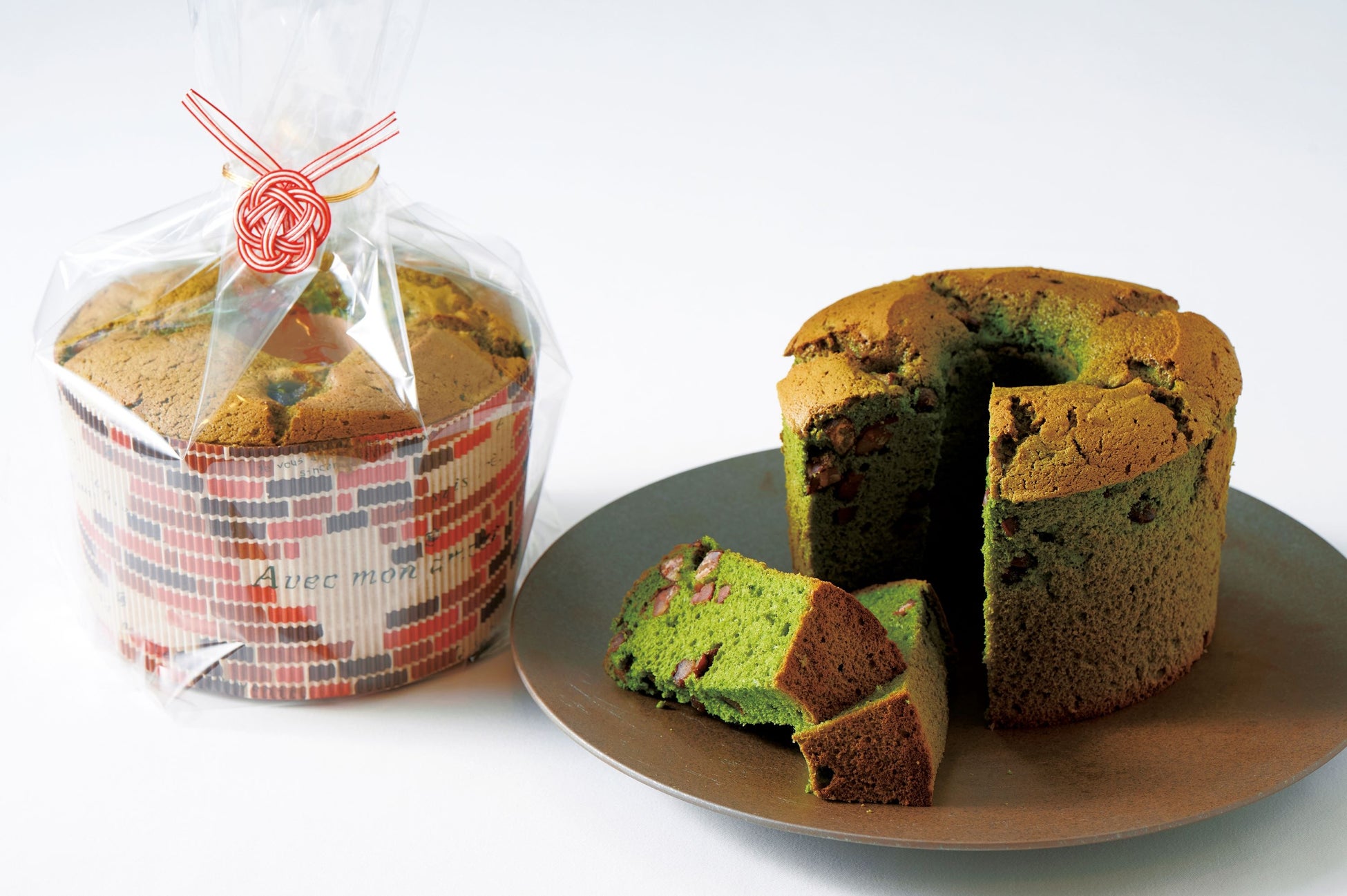 抹茶と熊本県産栗のシフォンケーキ