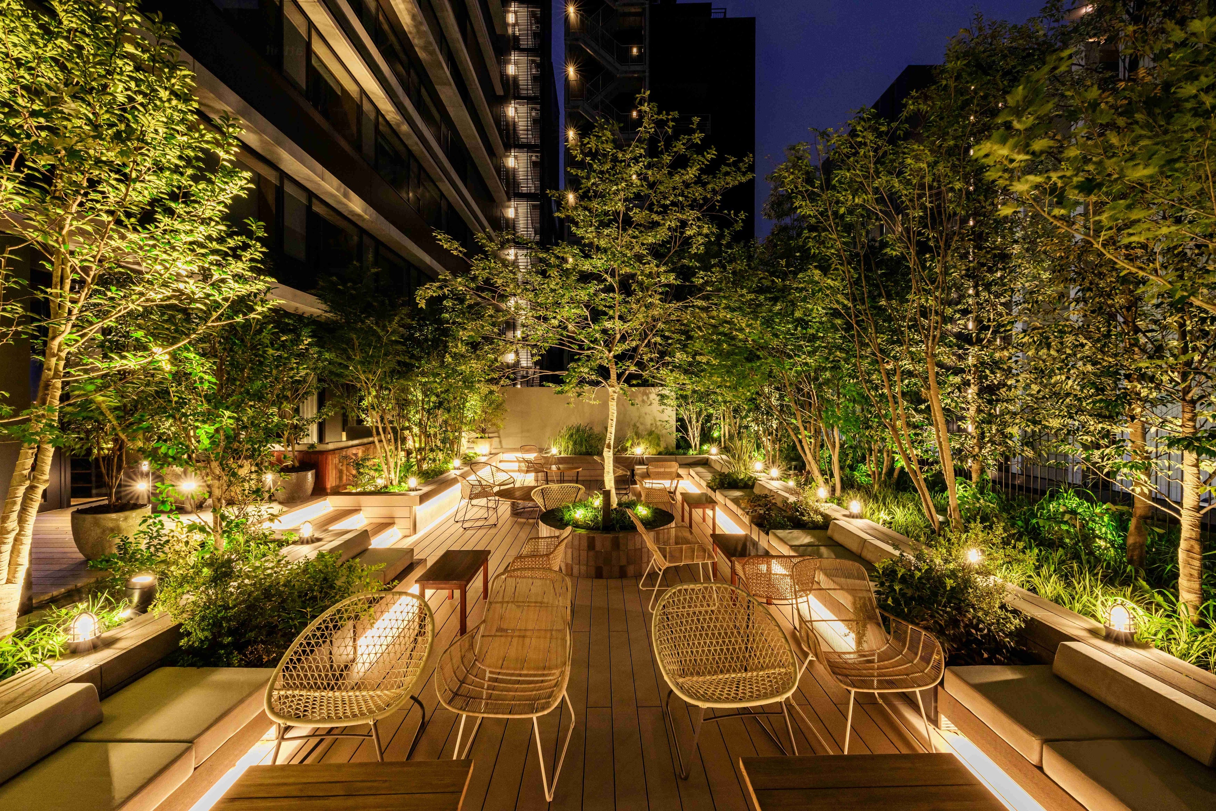 ザ ロイヤルパーク キャンバス 福岡中洲のルーフトップガーデン