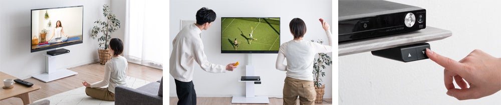 電動昇降テレビスタンド 無段階調節 グレーアッシュ タンスのゲン □＜リリース＞電動昇降テレビスタンドが新登場 | タンスのゲン