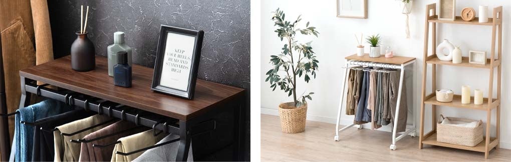 タンスのゲン】天板付きのスラックスハンガーラックを発売 独自のS字