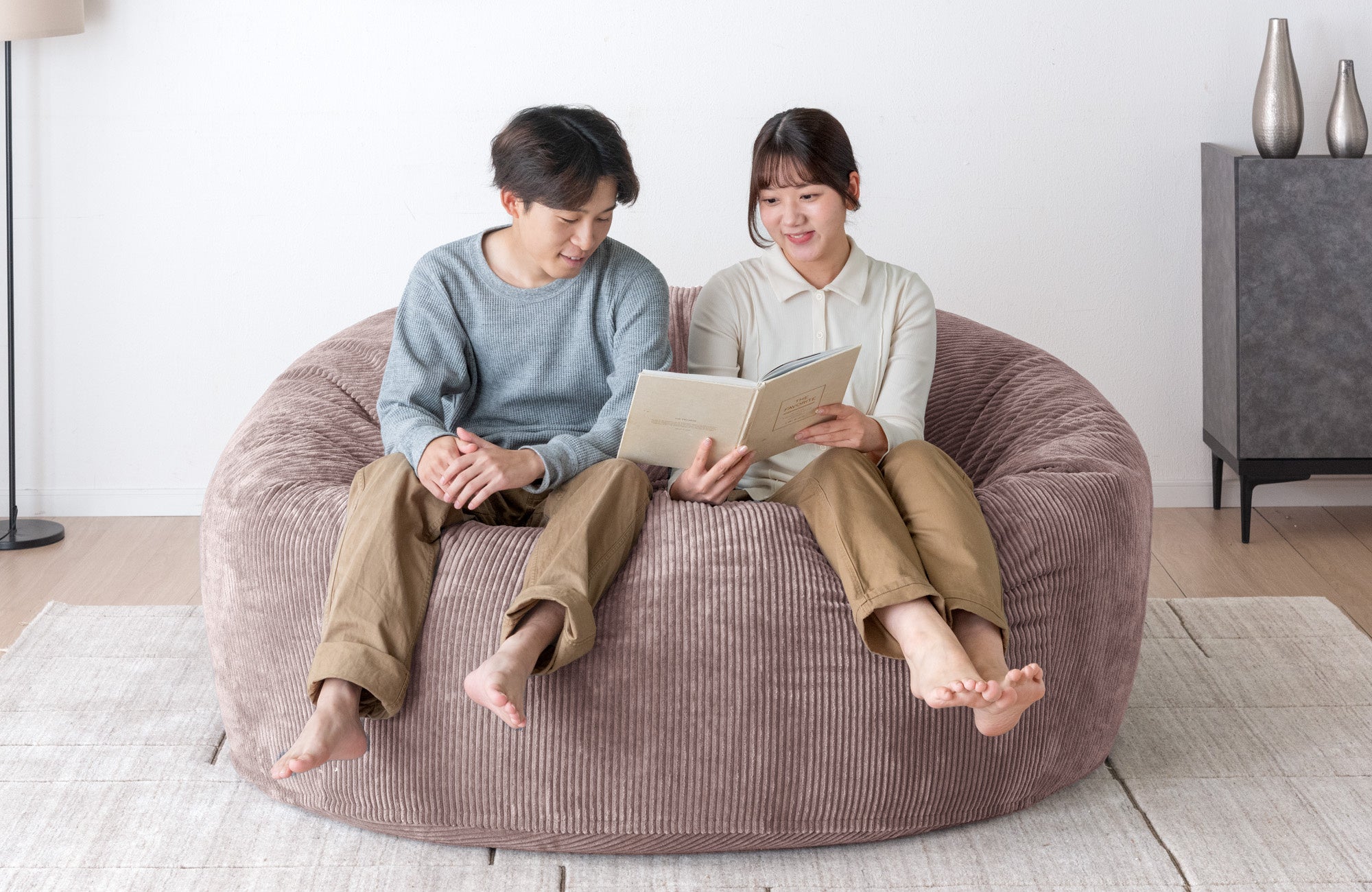 クッション 全身を受け止めるこのサイズ！人をダメにする最終形態 ビーズ+ウレタン