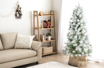 クリスマスツリー タンスのゲン 雪化粧クリスマスツリー オーナメント＆ライト付 クリスマスツリー 150cm LED 雪化粧