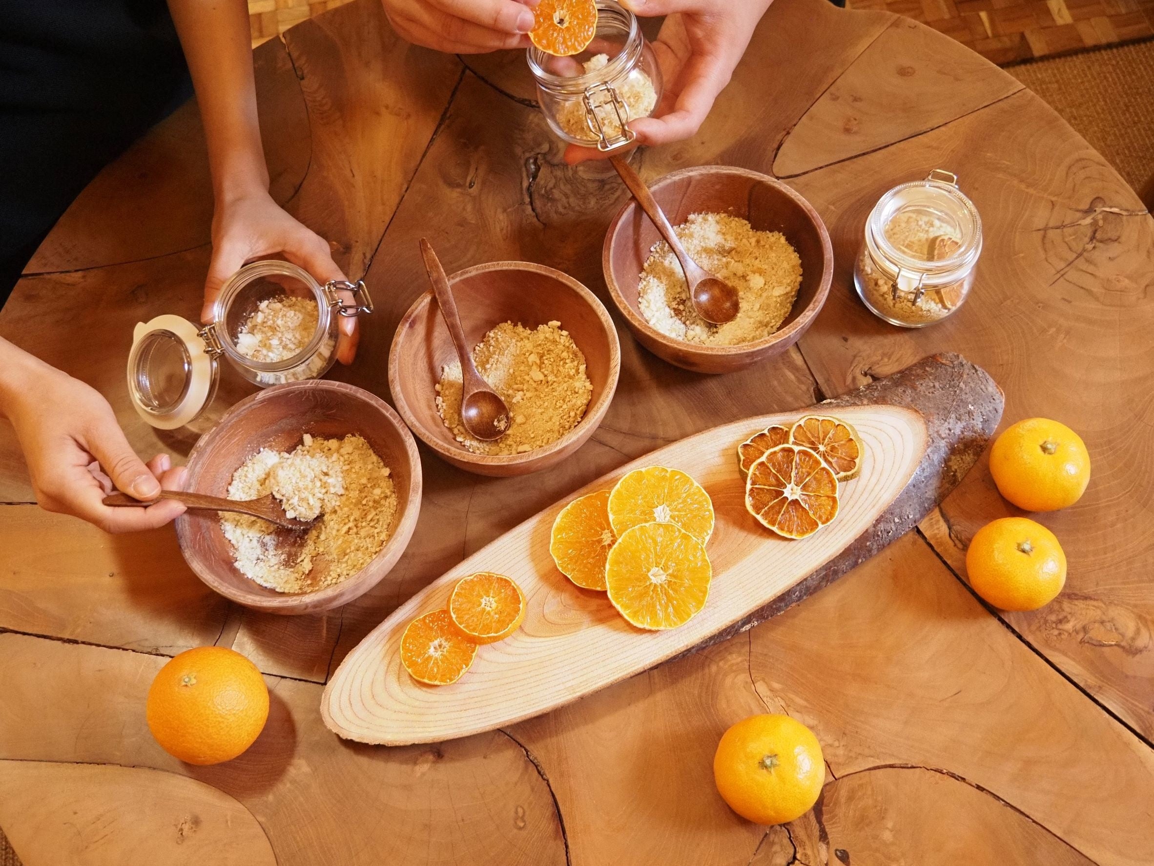 陳皮茶作りの様子