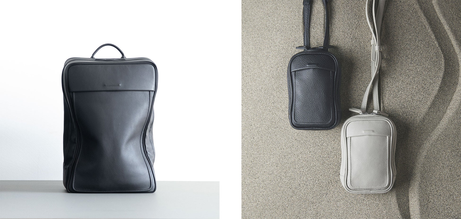 ソフトバックパック ミディアム(左)、ソフトバックパック ベビーサイズ(右)