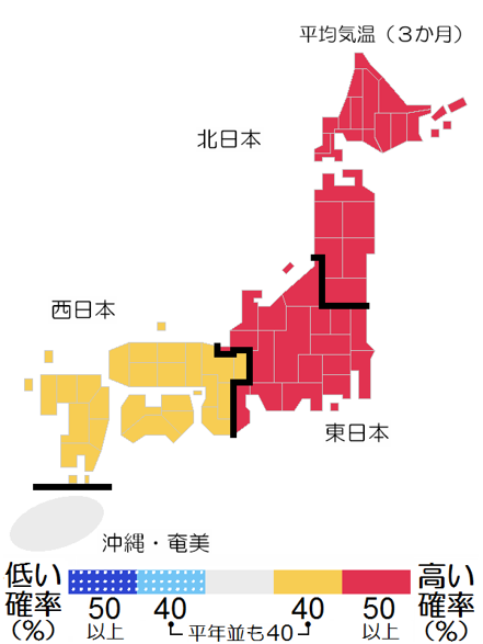 気象庁3ヶ月予報※2022年5月24日発表