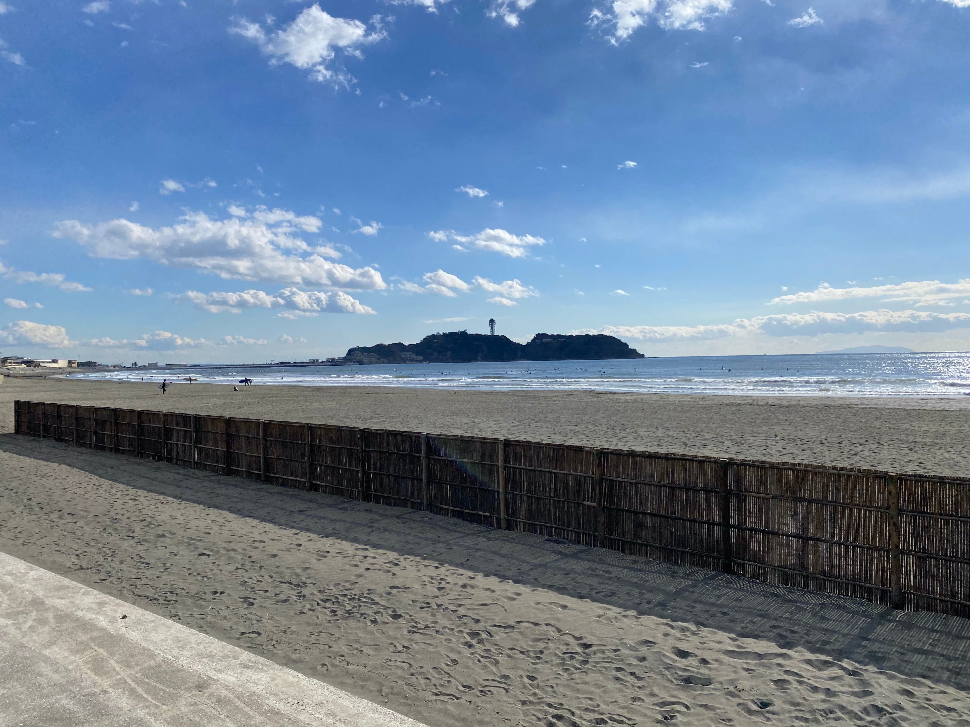 試合会場となる鵠沼海岸（神奈川県藤沢市）