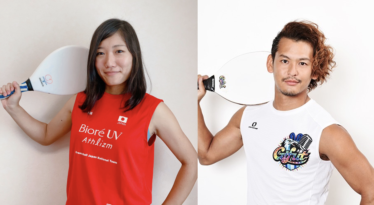 （左）岡井花子選手　（右）五十嵐恭雄選手