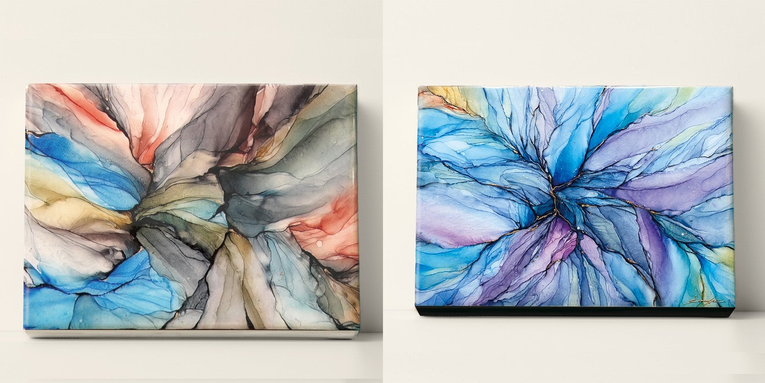 左から原画「出現」・原画「気」