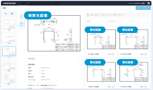 「類似図面検索」機能　利用イメージ