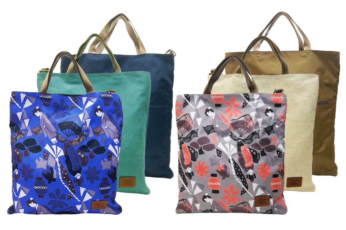 Puzzle 3 face tote Blue,Gray