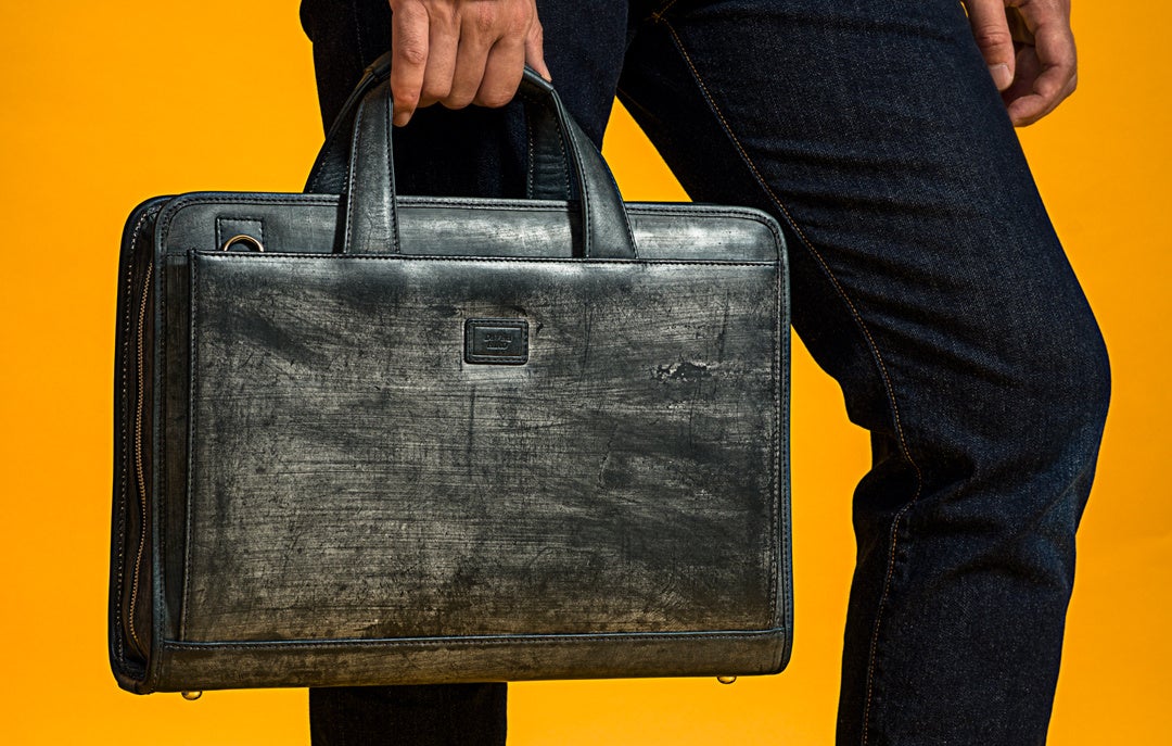 イタリア ヴィンテージ TOSCANO トスカーノ 堅牢 レザー ダレスバッグ