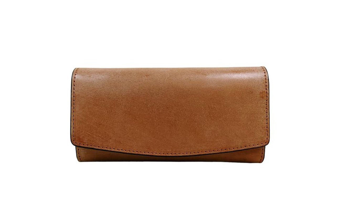 BRIGHTON Oak Bark Flap Long Wallet BROWN