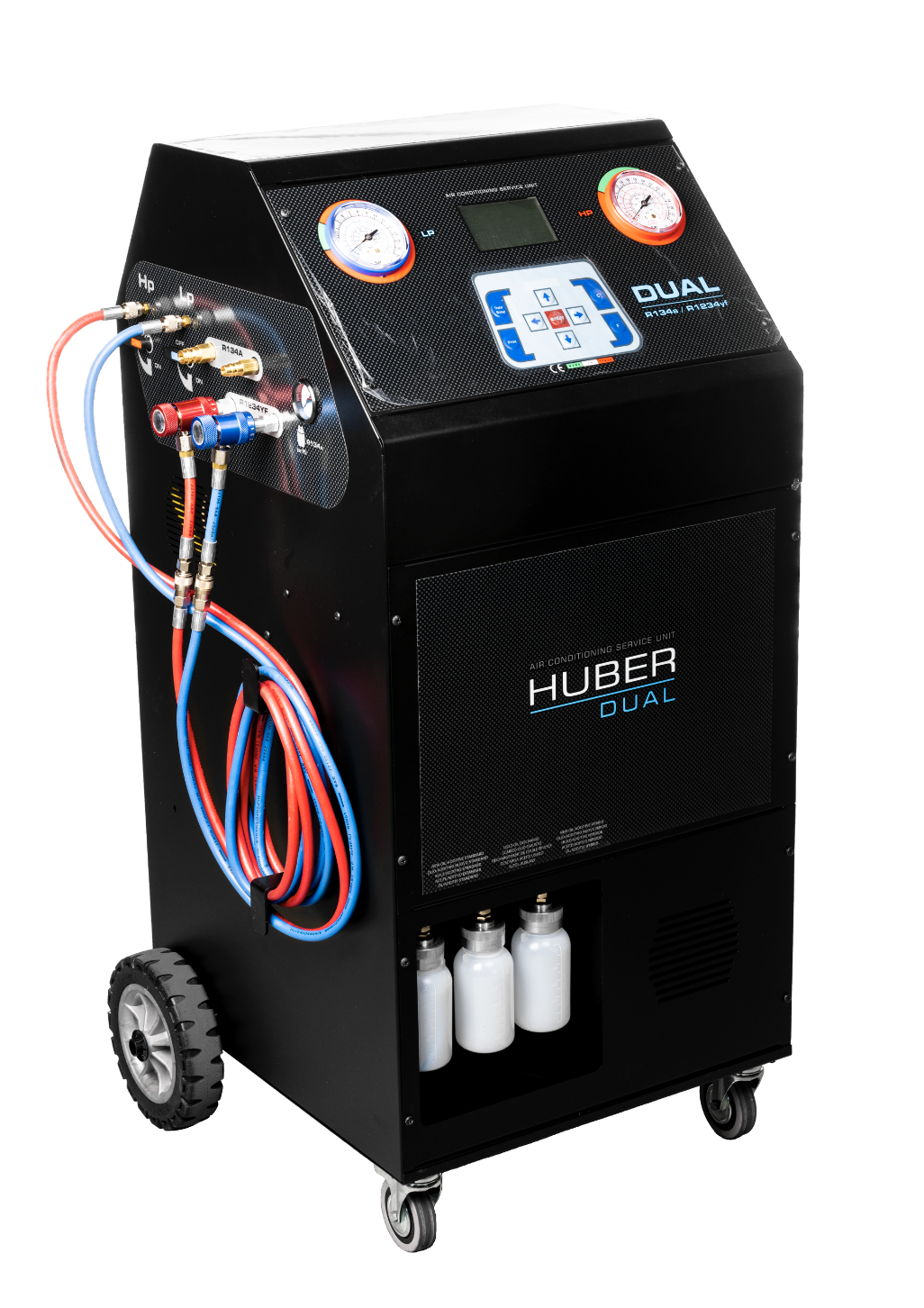 次世代ガスR-1234yf対応の全自動フロンガス回収再生装置 ACサービスステーションエフディエム フーバ NF34NP（R-1234yf・R-134a兼用）